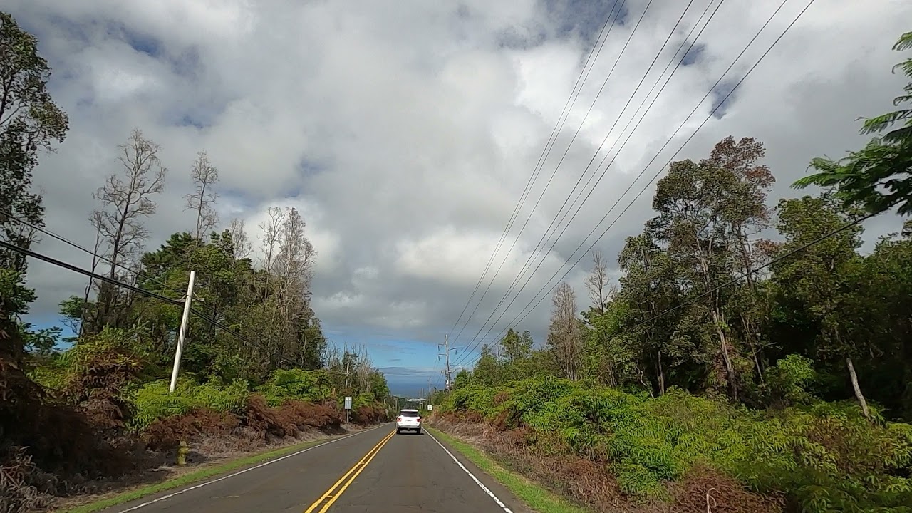 Driving Down Kaumana Drive in Hilo, Hawaii