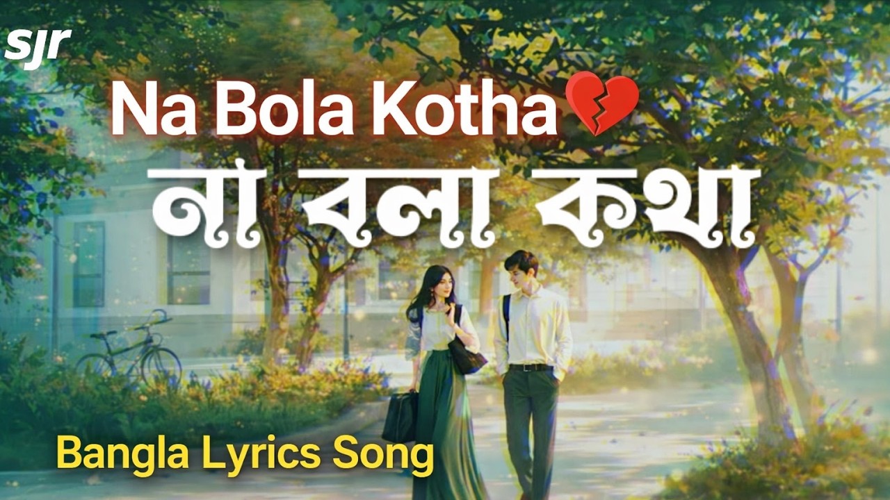 Na Bola Kotha | না বলা কথা | Bangla Lyrics Song | SJR MUSIC BD