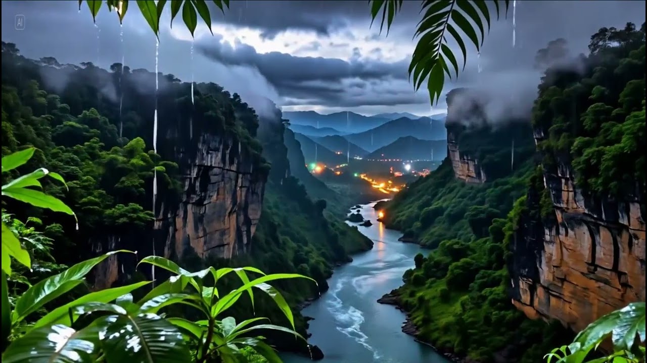 Enjoying the Rain in Sianok Canyon | A Calming Natural Atmosphere