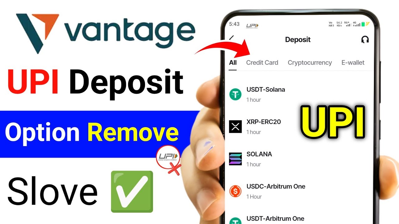 Vantage UPI Remove 😱 | Vantage upi deposit problem Solve 2026