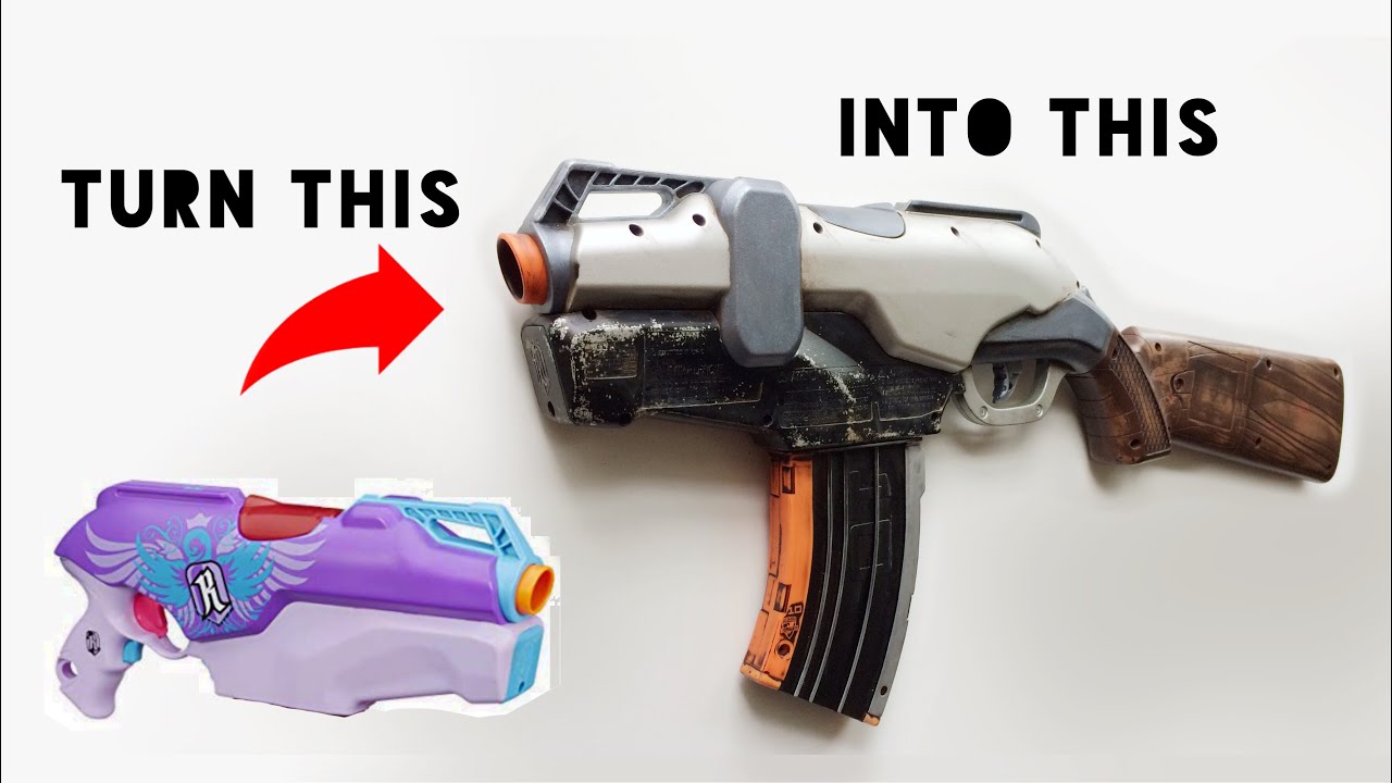 Nerf Integration and Realistic Painting! [Rapid Red Rifle]