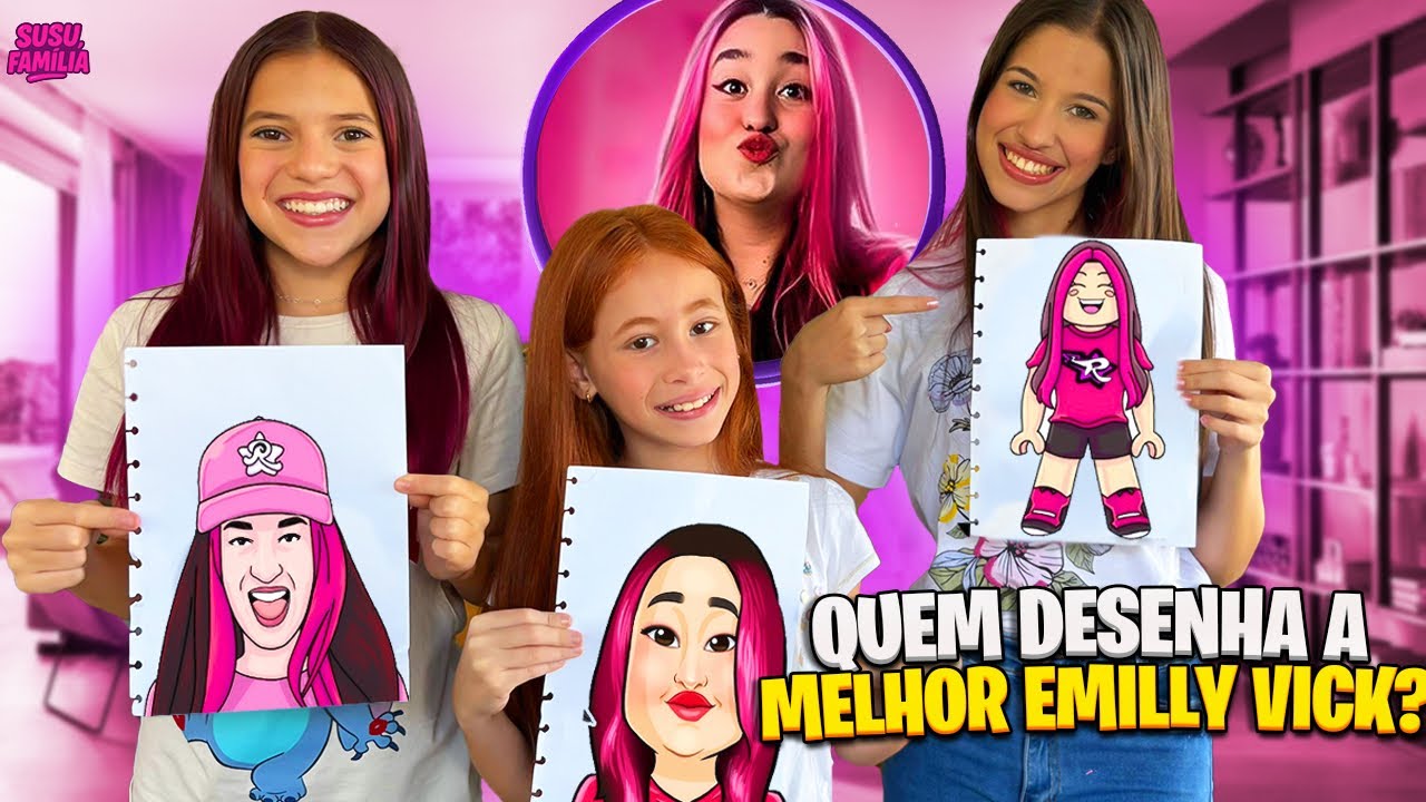 QUEM DESENHAR A MELHOR EMILLY VICK VENCE ! ( SUSU E FAMÍLIA )
