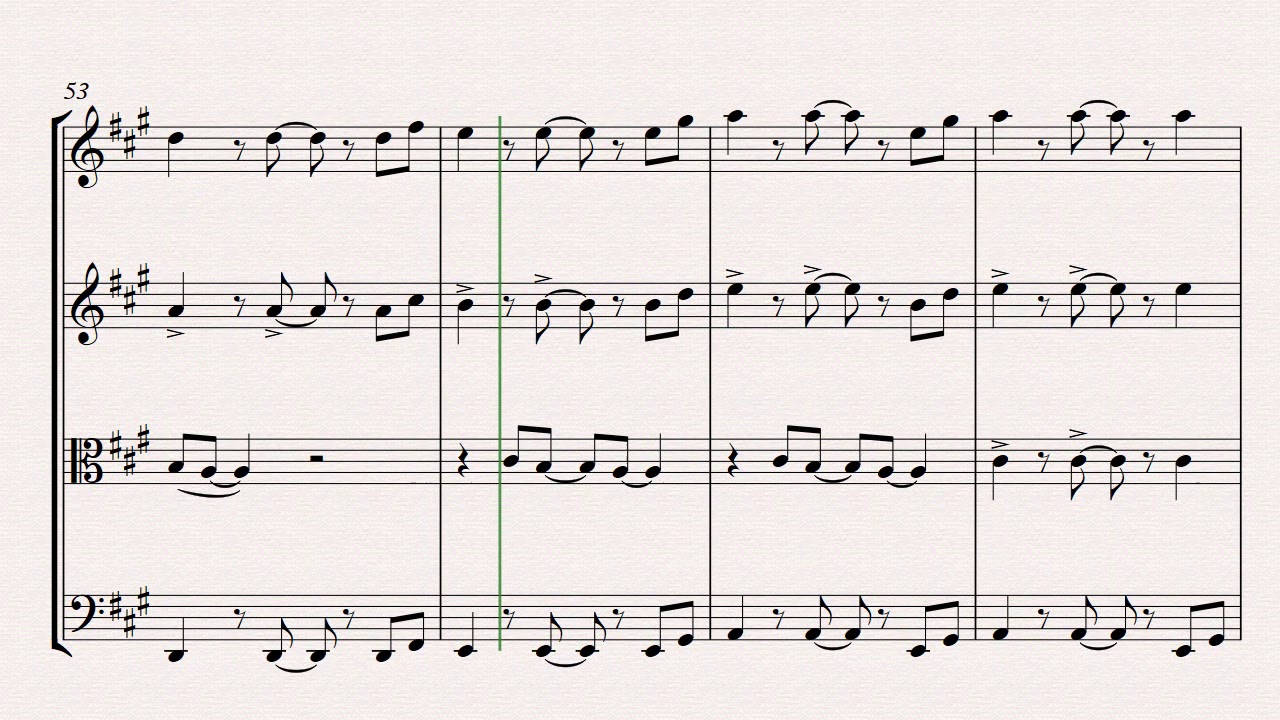 Stand By Me String Quartet Sheet Music Cover Ben E King