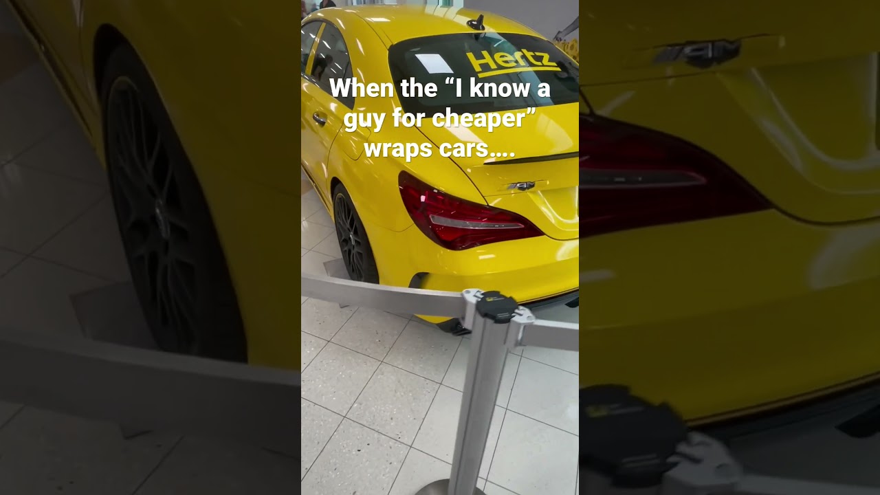 Bad Wrap job #car #wrap #mercedes #amg killed this car