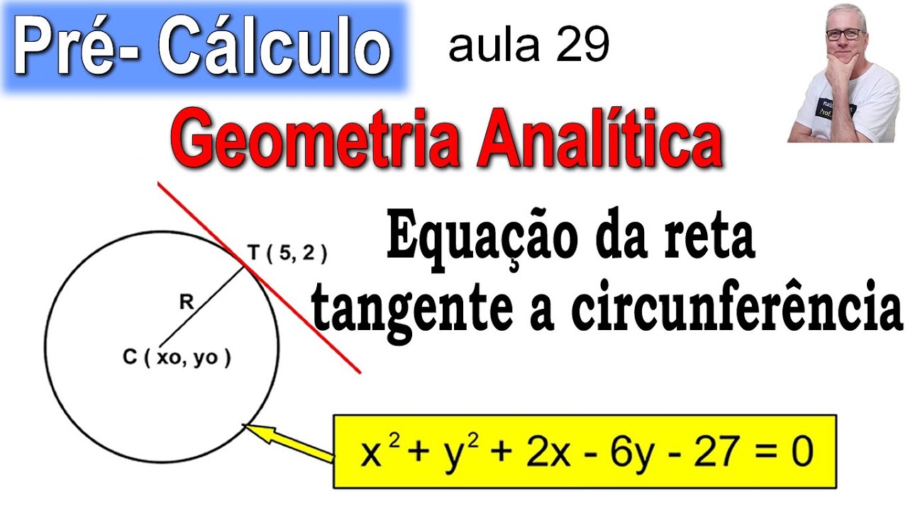 GRINGS 👉 PRÉ-CÁLCULO: EQUAÇÃO DA RETA TANGENTE A CIRCUNFERÊNCIA ( aula 29 ) @omatematico.com