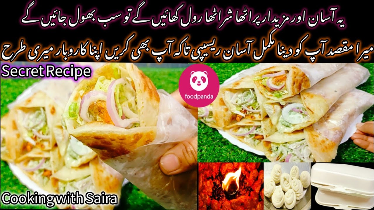 Chiken Paratha Roll Recipe, Shapatha roll, chiken tandoori roll, frozen pratha recipe, Paratha Sauce