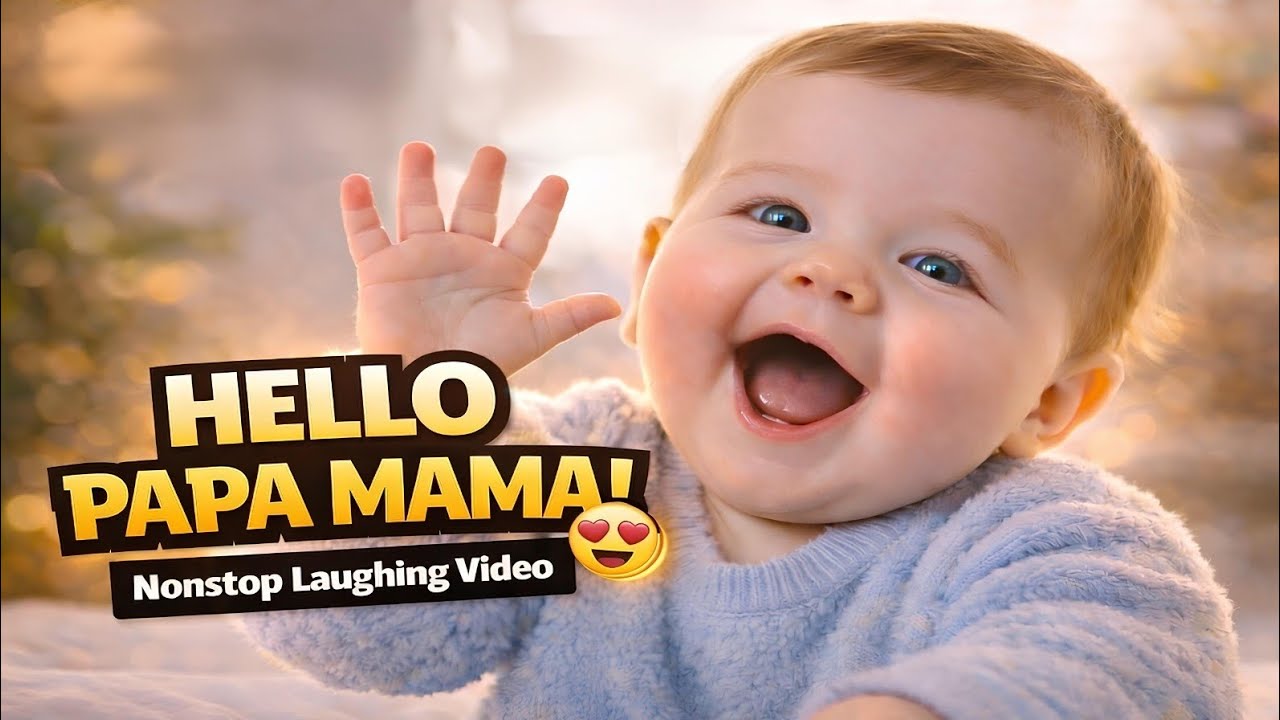 Cute Baby Laughing & Talking for  First Time 😂 | Baby Says Hello Papa Mama | Nonstop Laughing Video