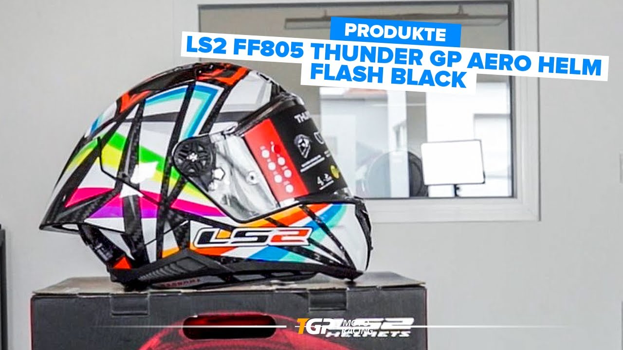 LS2 FF805 Helm Thunder GP Aero Flash Black 168059002 | Unboxing | TGP MotoRacing