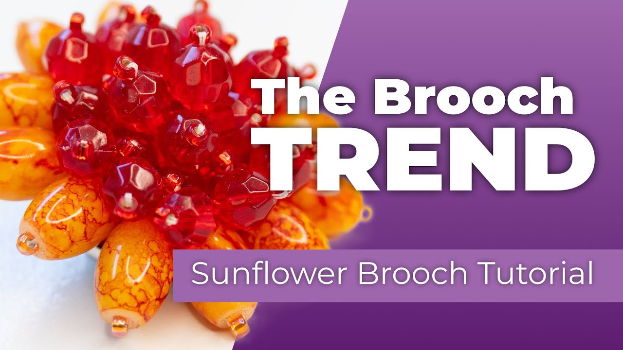 Why this Beautiful Sunflower Brooch Tutorial is on Trend