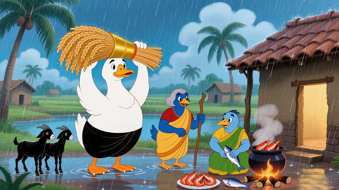 नदी किनारे गरीब ठंड में   #kauwachidiyacartoon #chidiyawalacartoon #birdscartoonvideo