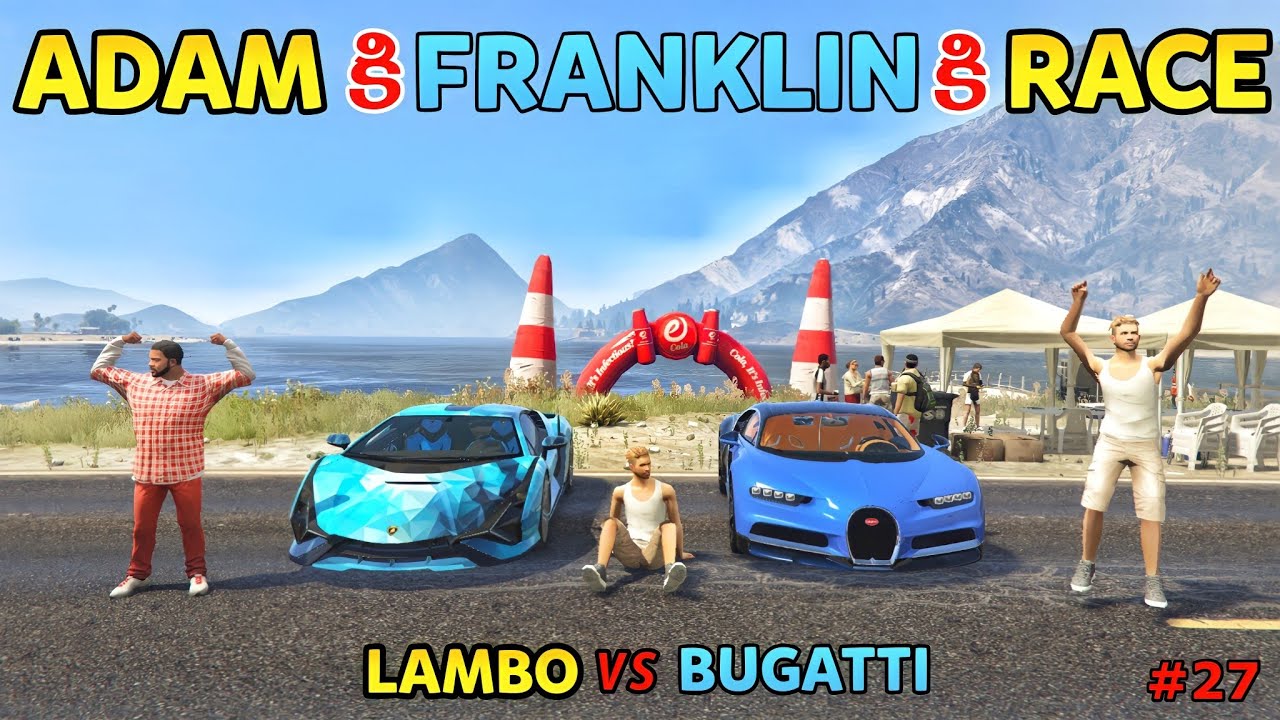 Franklin Vs Adam Race In Gta 5 | Gta x Freefire In Telugu | Gta v Gameplay | #27