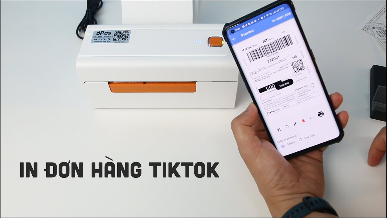 Máy in đơn hàng qua điện thoại bẳng Bluetooth - In đơn hàng TMĐT, Tem nhãn, Ảnh, Sticker, File PDF