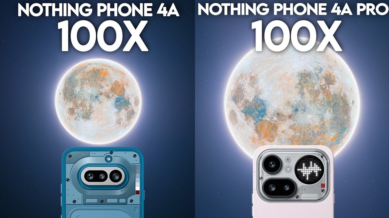 Сравнение Nothing Phone 4a и Nothing Phone 4a PRO в режиме реального времени с помощью Zoom.