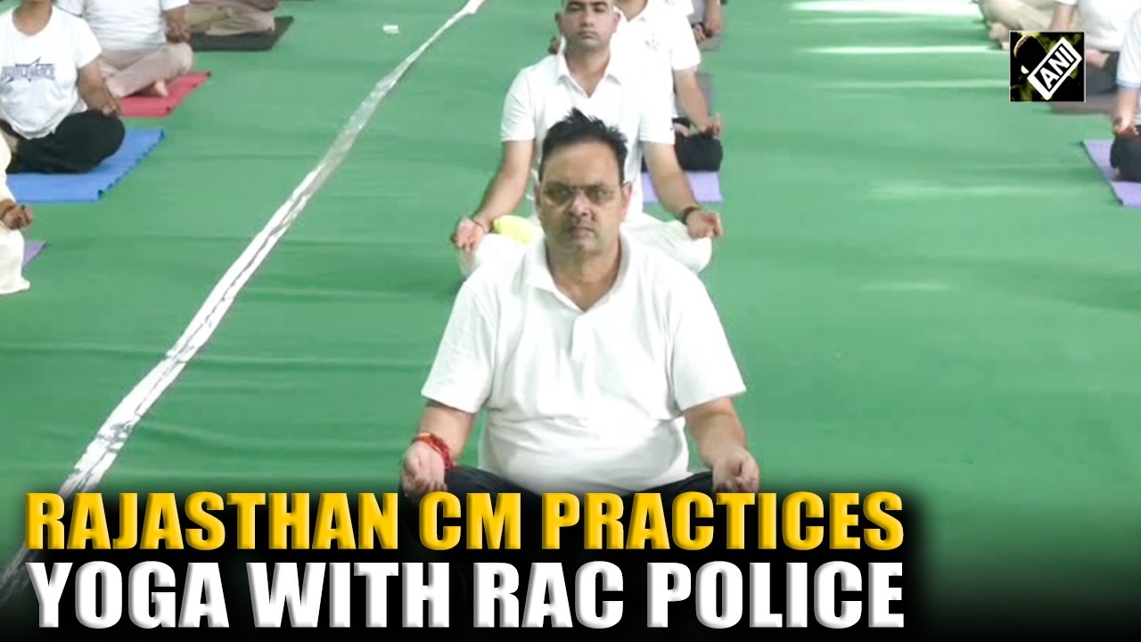 Rajasthan CM Bhajanlal Sharma performs yoga with RAC Police ahead of International Yoga Day