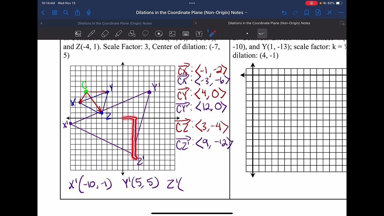 Non-Origin Dilations