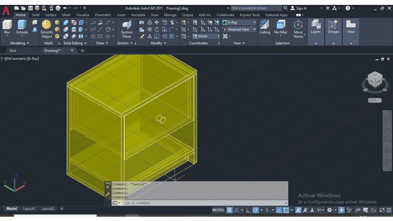 Cómo modelar un mueble 3D en AutoCAD para principiantes