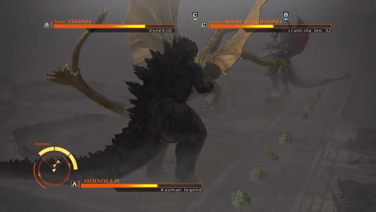 Godzilla 2014 vs king ghidorah vs gigan