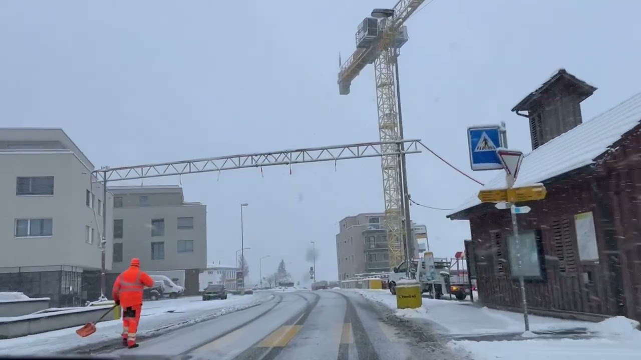 Winter Drive in Switzerland | Snowy Road Experience