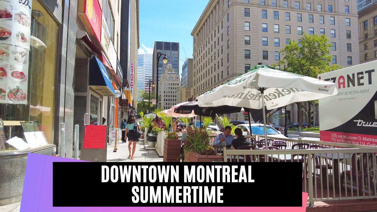 Downtown Montreal Walk: René-Lévesque Boulevard West, Complexe Desjardins, Sainte-Catherine Street