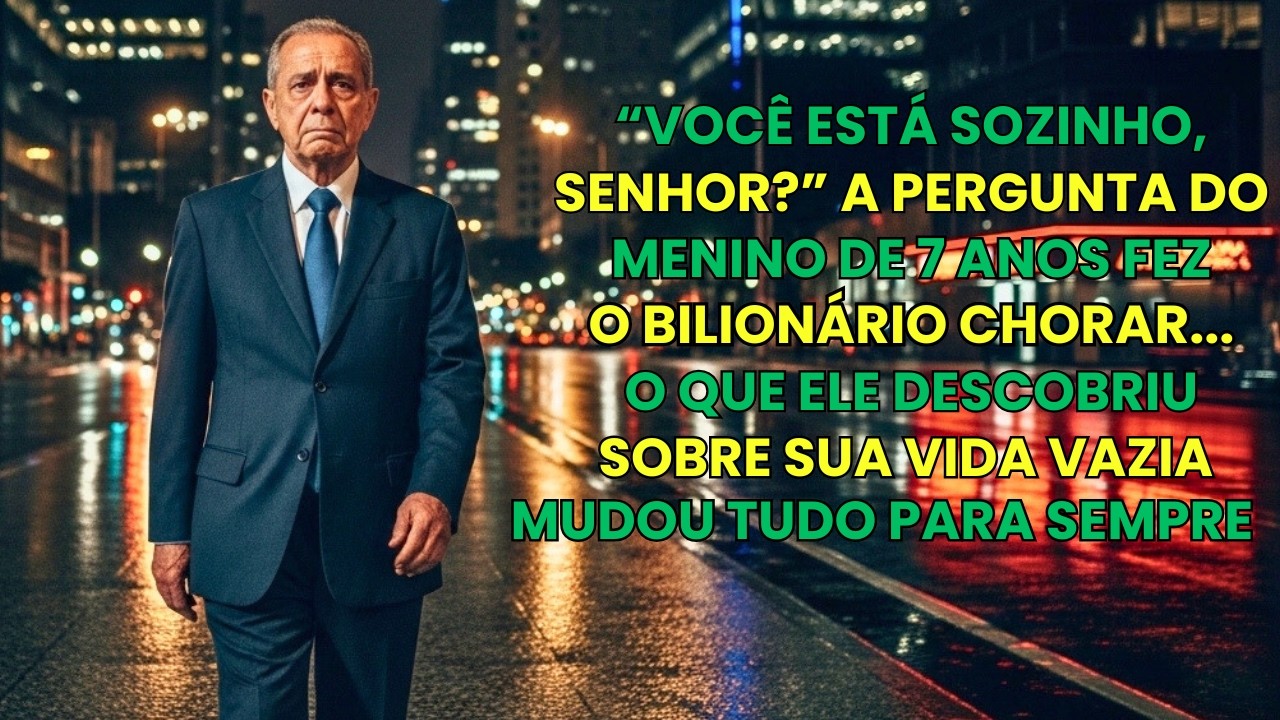 VOCÊ ESTÁ SOZINHO, SENHOR? PERGUNTOU O MENINO DE 7 ANOS...O BILIONÁRIO CHOROU AO DESCOBRIR A VERDADE