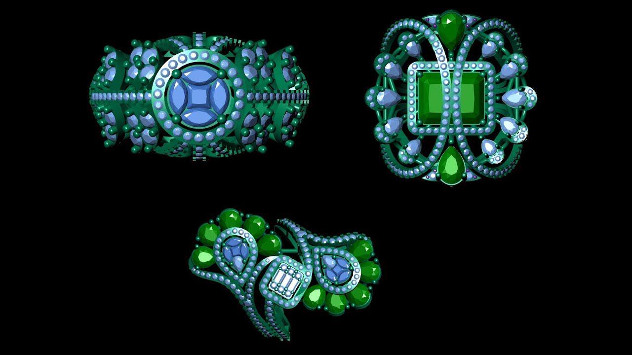 Complete Cad Work  - 3 Ring designs // Part - 23