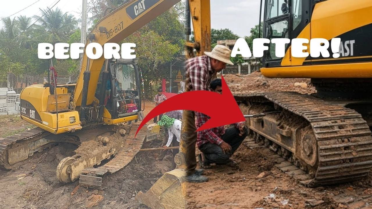 Real Excavator Repair | CAT 313C On-Site Work