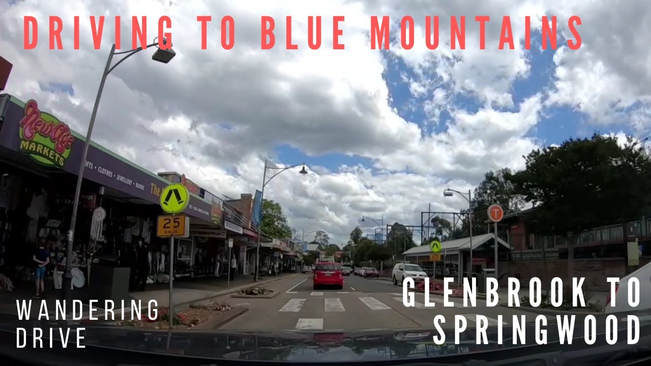 Driving to Blue Mountains, p2 - Glenbrook to Springwood, Sydney NSW Australia 2020