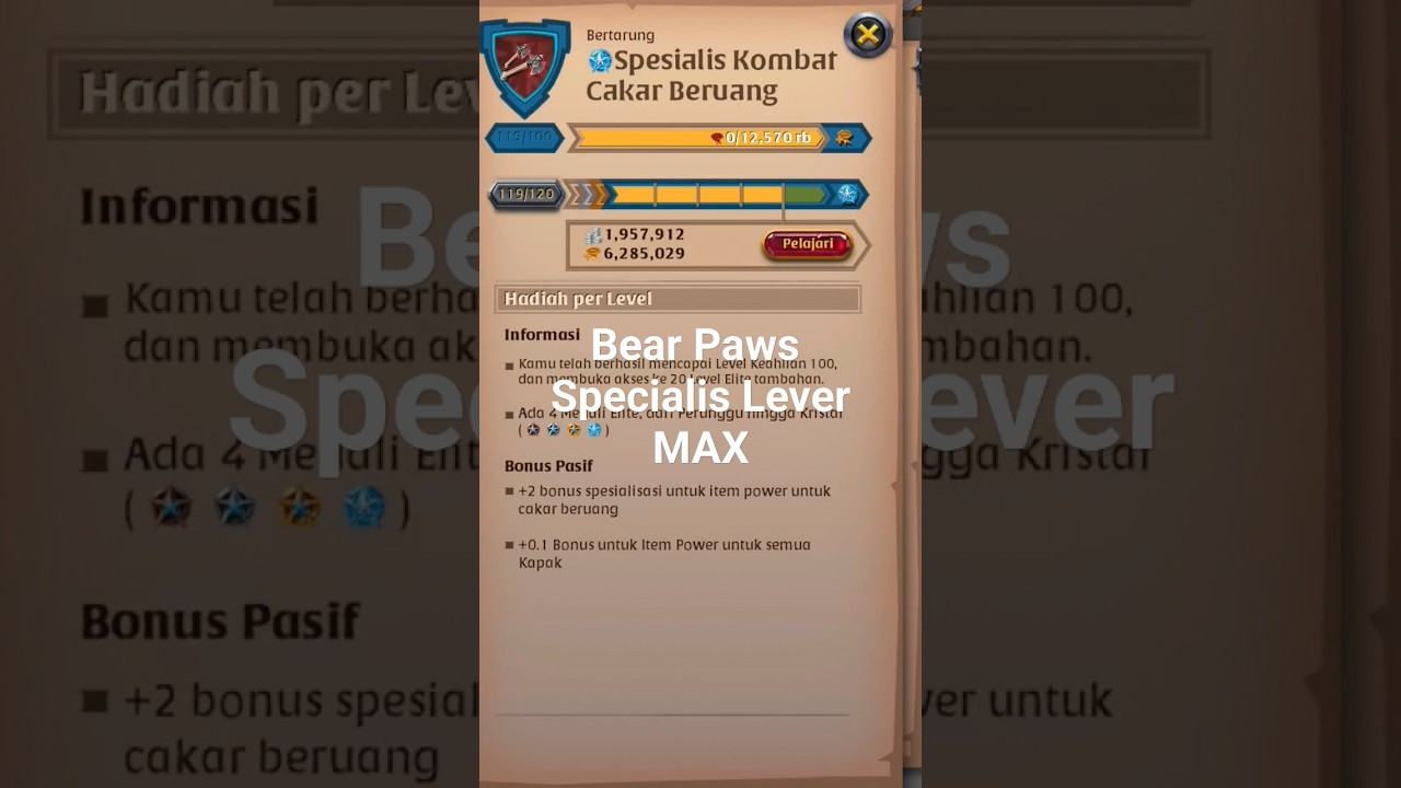 Finally I reached the maximum level of bear paws spec #albionindonesia #albiononline #bearpaw
