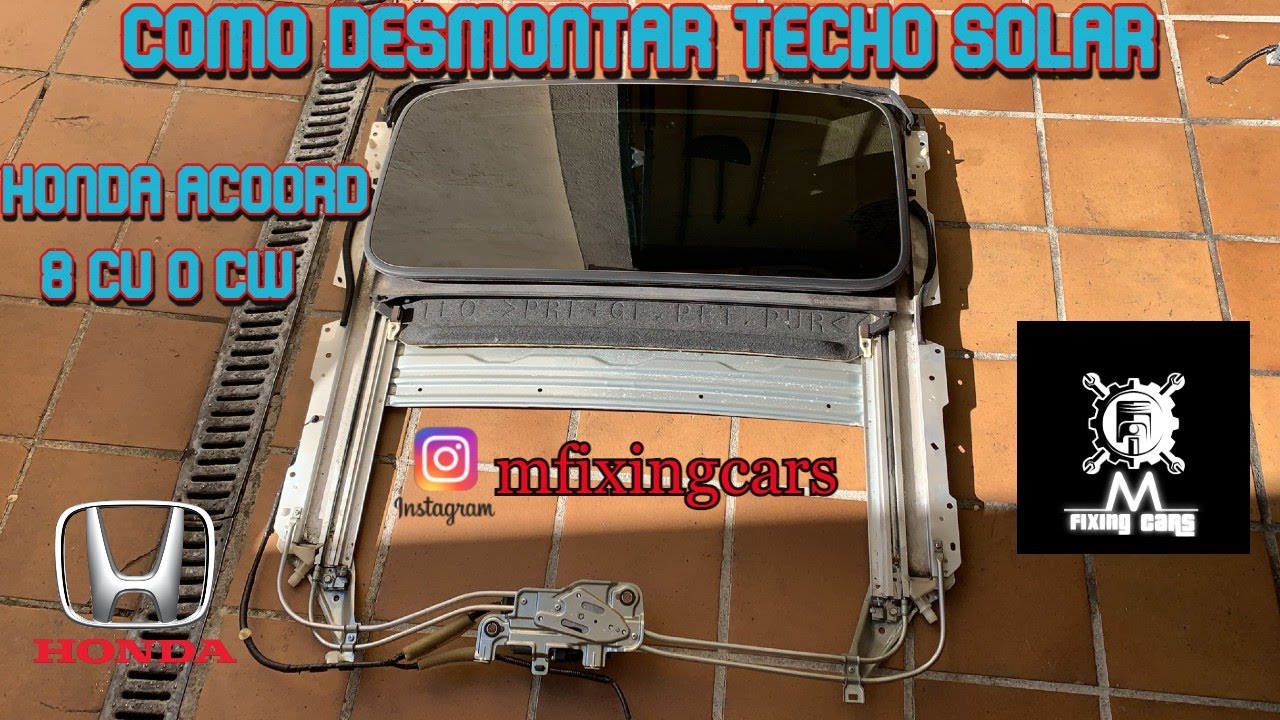 Como desmontar techo solar Honda Accord 8