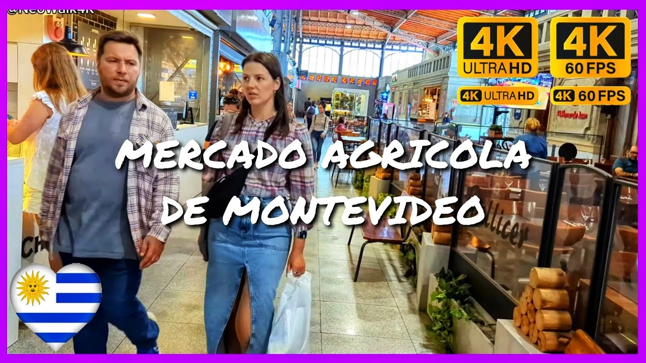 🇺🇾Mercado Agricola de Montevideo / Real Walk Tour 4K Uruguay