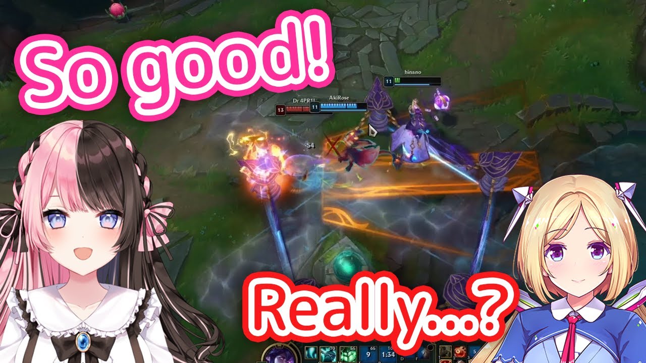 Hinano Praises Aki So Much In League of Legends 【VSpo】【EN Sub】