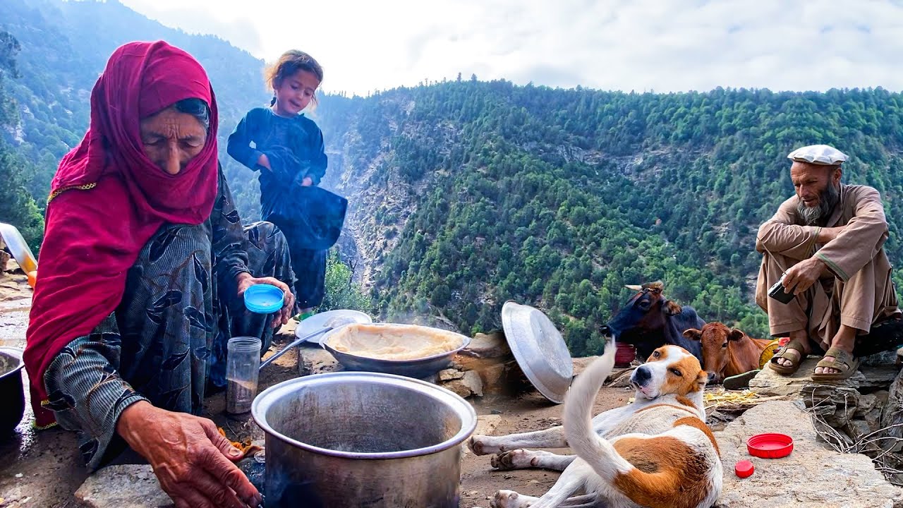 Lonely grandma & Husband in Afghan Mountain Villages | Hard Mountain Life | Ancient Traditions