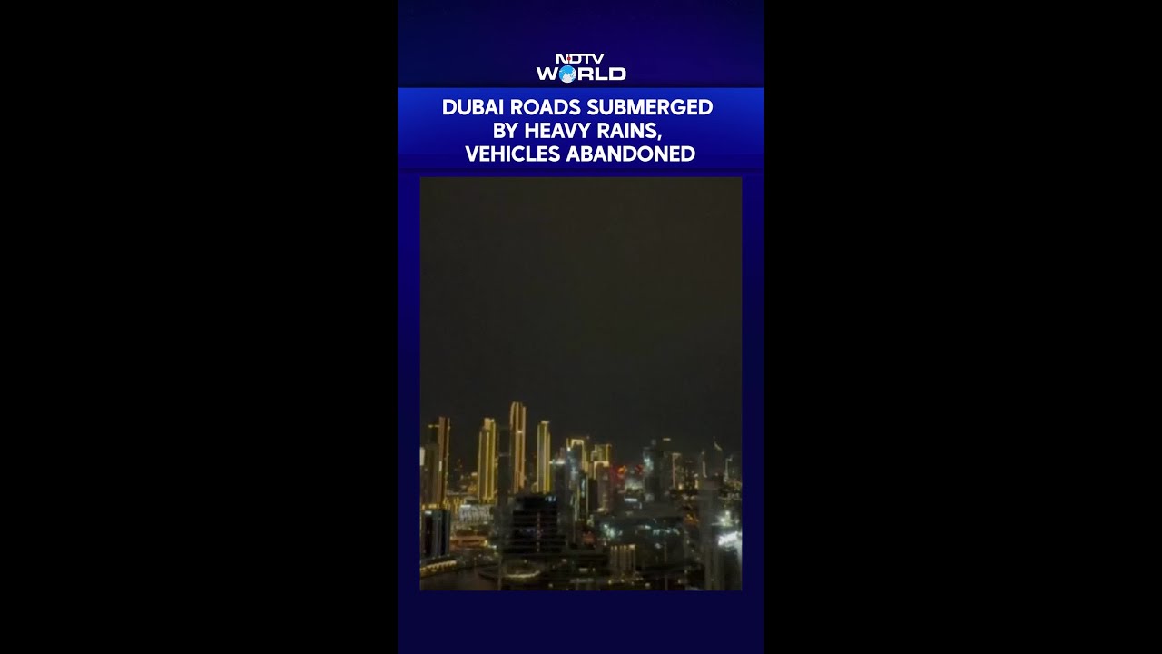 Dubai Rains Today | Dubai Roads Submerged By Heavy Rains, Vehicles Abandoned