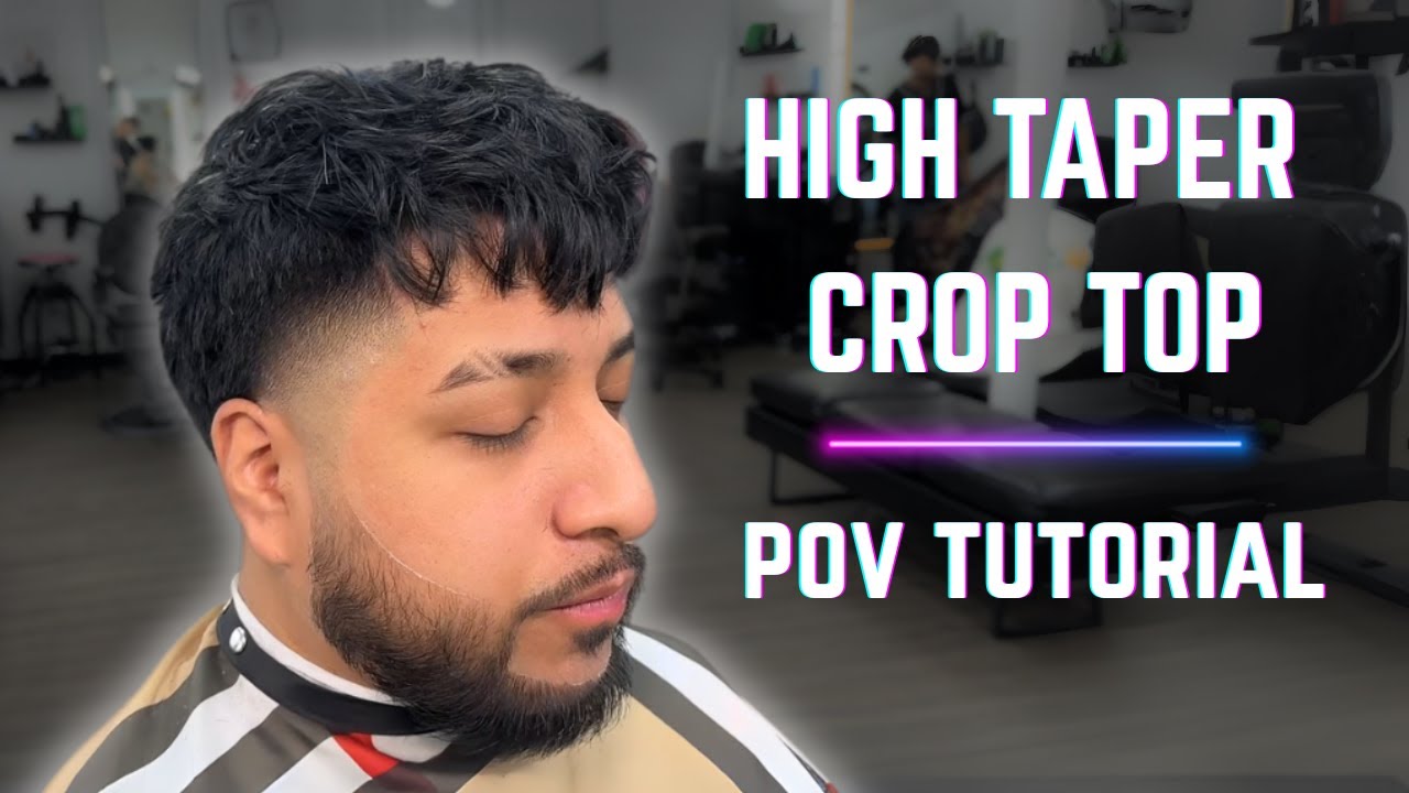 High Taper Crop Top - FULL UNCUT POV HAIRCUT TUTORIAL - Easy Steps (Straight Hispanic Hair)