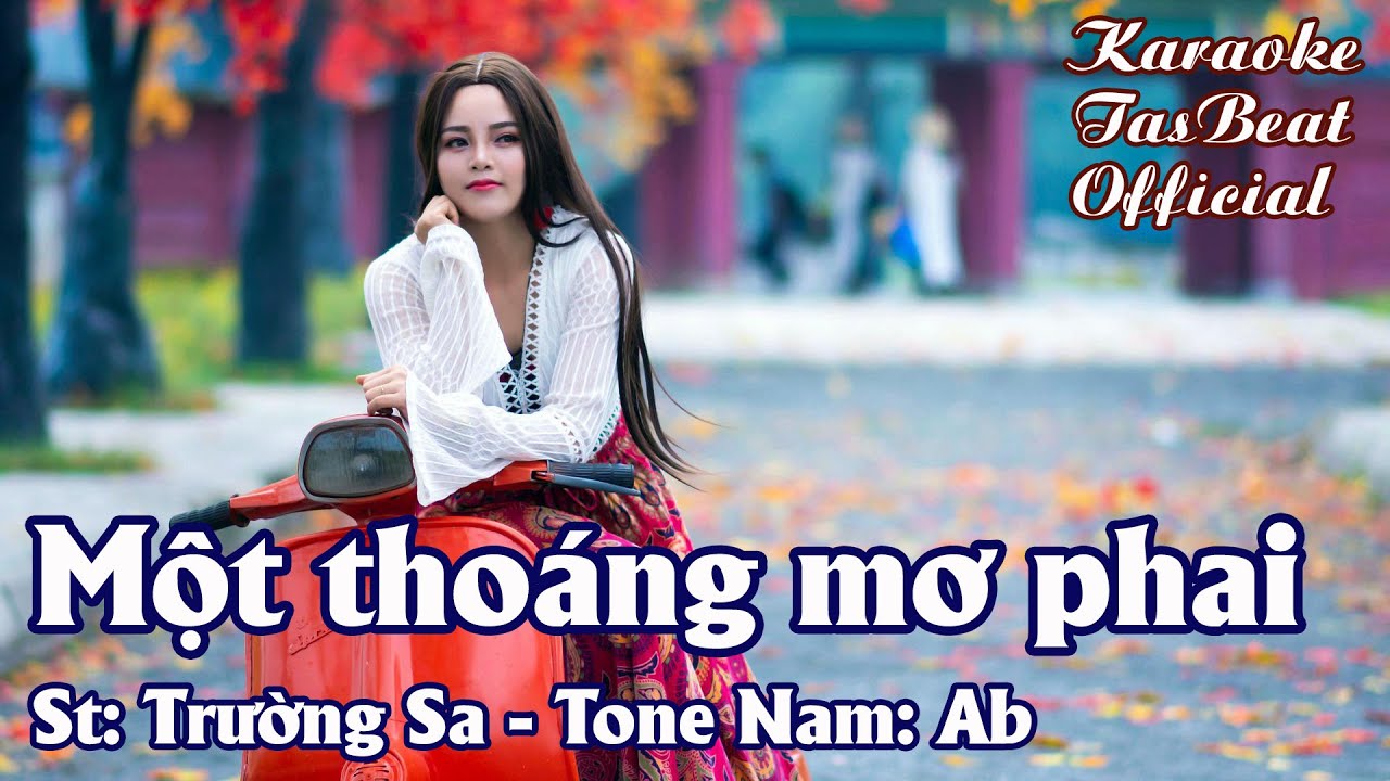 Karaoke Một Thoáng Mơ Phai Tone Nam | TAS BEAT