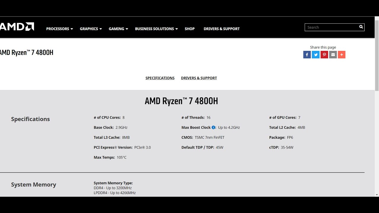 RYZEN 7 4800H MOBILE SOC CPUZ BENCHMARK