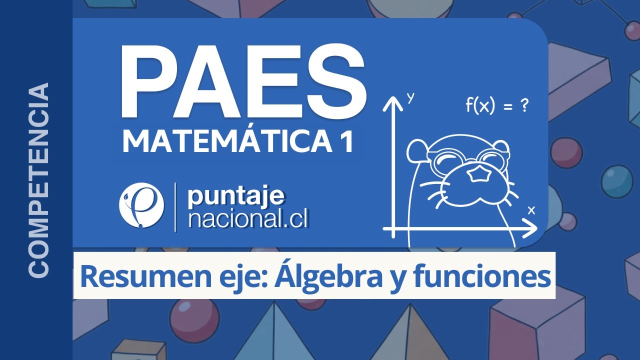 PAES | Competencia Matemática M1 | Resumen eje: Álgebra y funciones