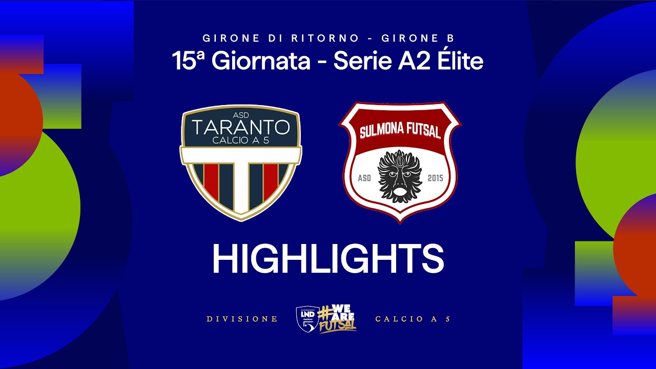 New Taranto-Sulmona Futsal 9-7 | Gol e HL | 15ª giornata | Serie A2 Élite 2025/26 - B