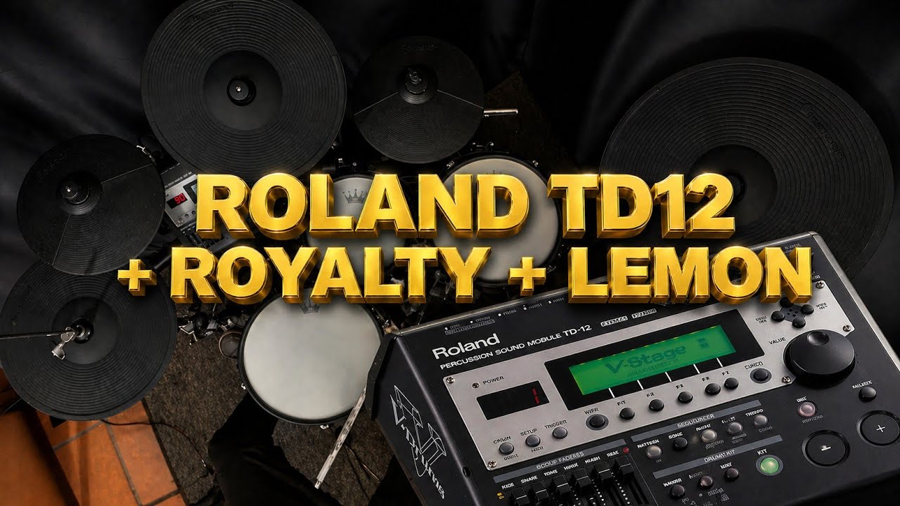 ROLAND TD12 + ROYALTY HYBRID DRUMS + LEMON CYMBALS