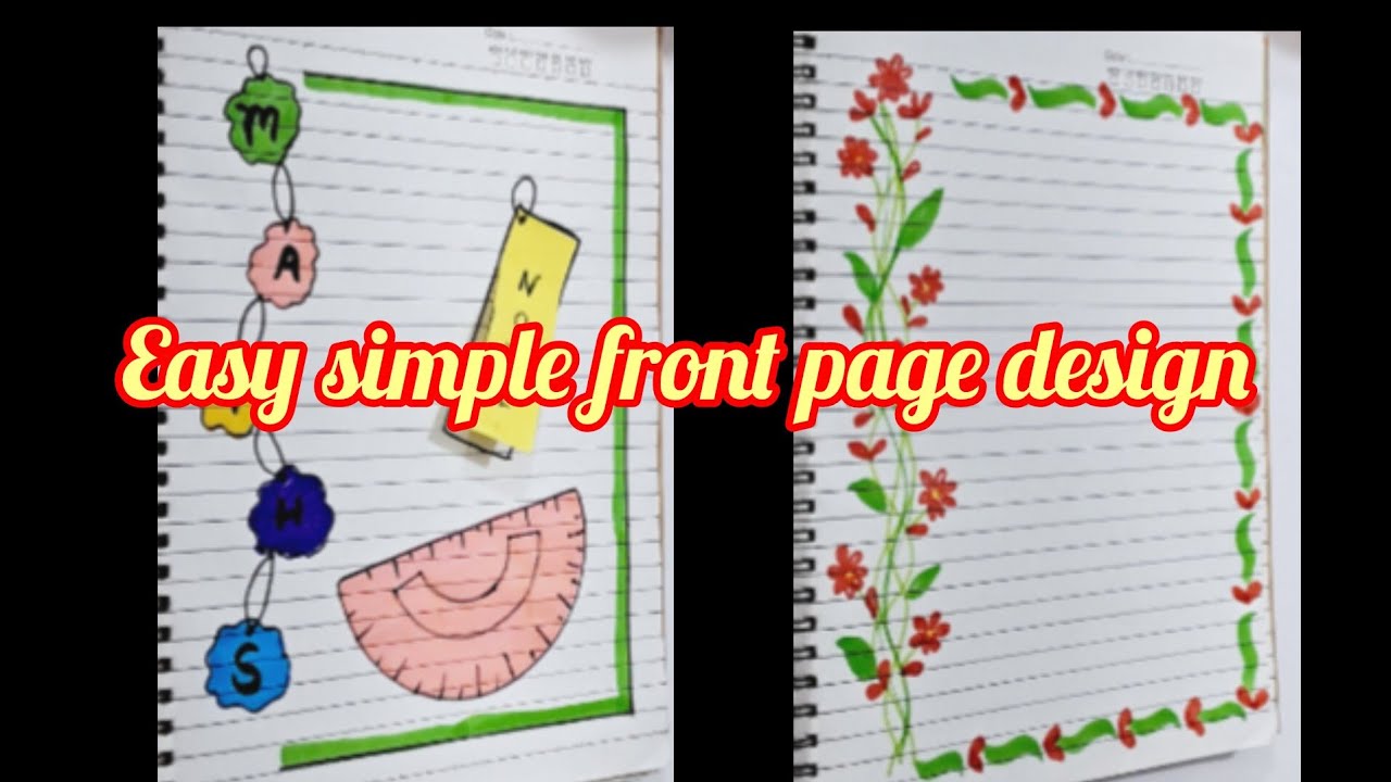 Easy &simple border design l assignment Border design l project work design school project work 