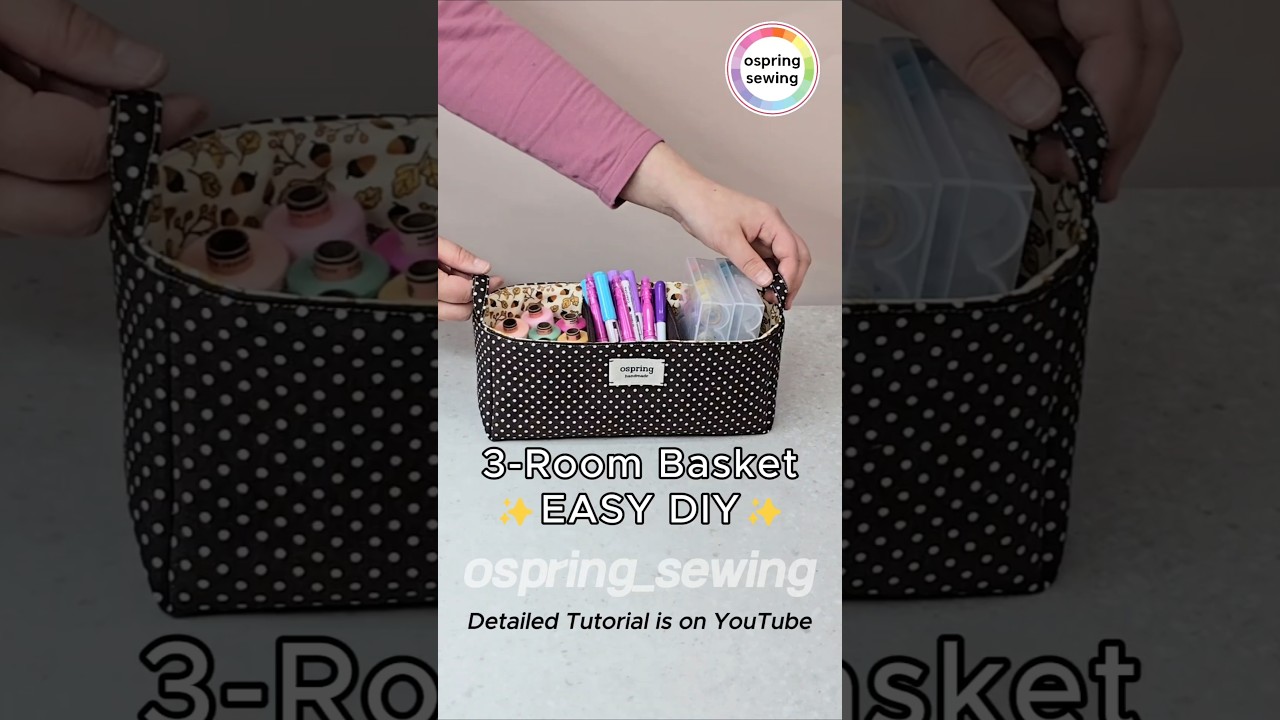 [DIY] 3-Room Fabric Basket 💝💝💝