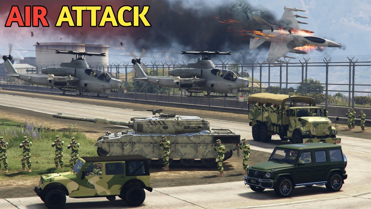 GTA 5 Gameplay - Russia Air Attacks Military Base