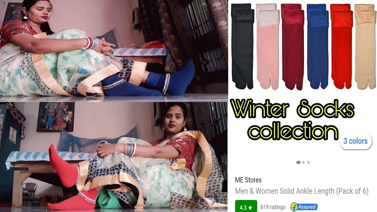 Wintwr socks collection  Blue and Red color