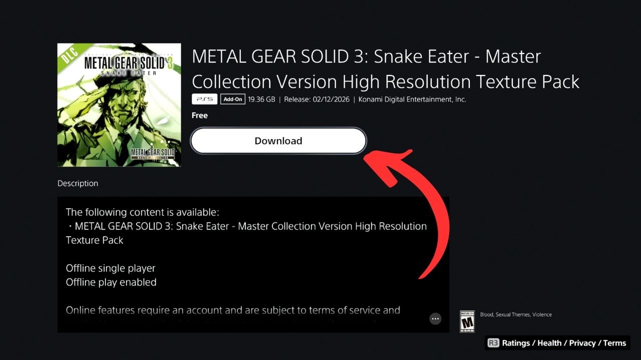 How to access High Resolution Mode in MGS 3 (Master Collection)