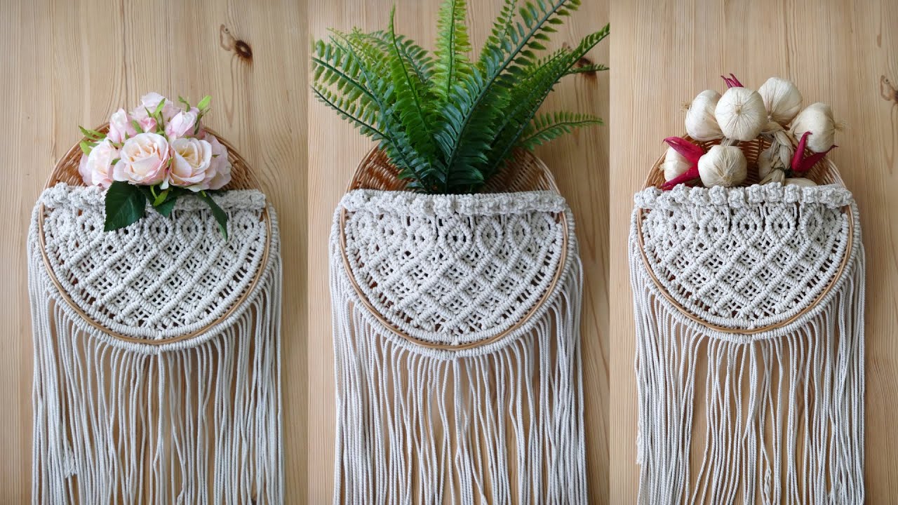 Hanging Macrame Basket DIY Useful Wall Decor