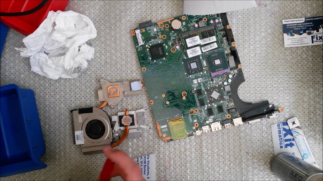 HP DV6 . Pulizia interna e sostituzione pasta termica Replacement thermal pad