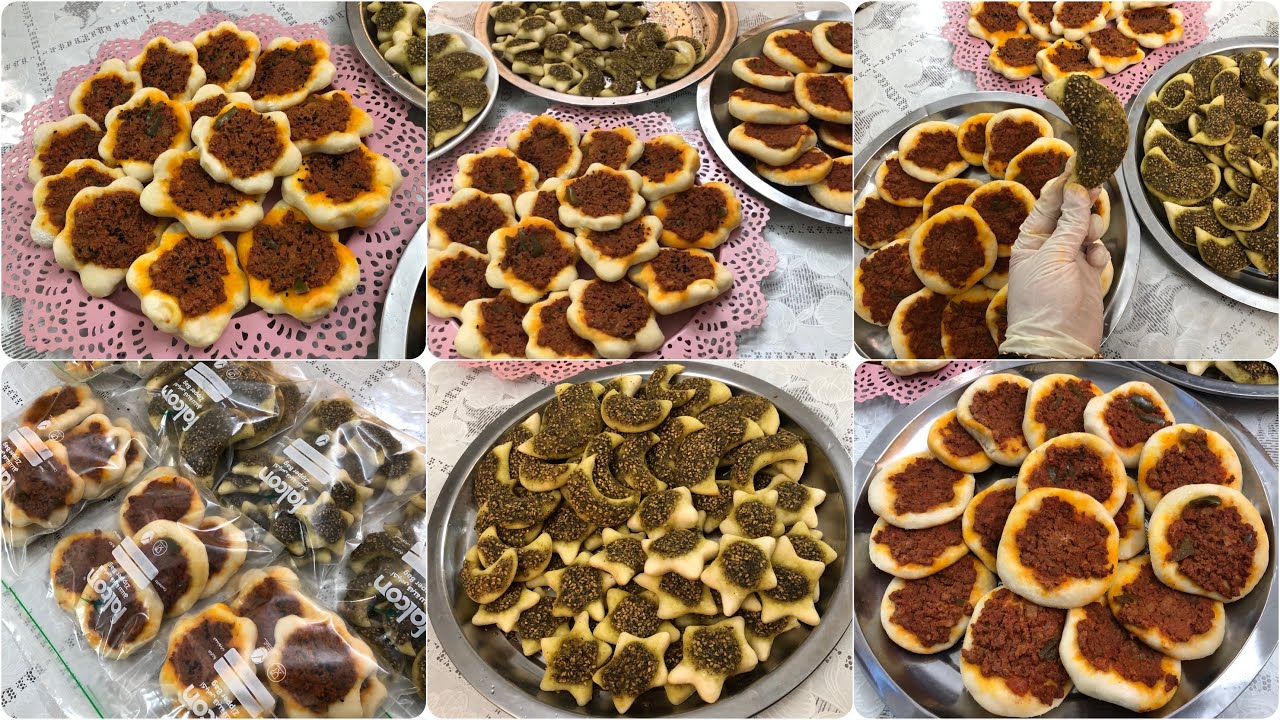 تفريزات شهر رمضان🌙🌙معجنات النجمة والهلال ولحم بعجين بعجينة مثل القطن