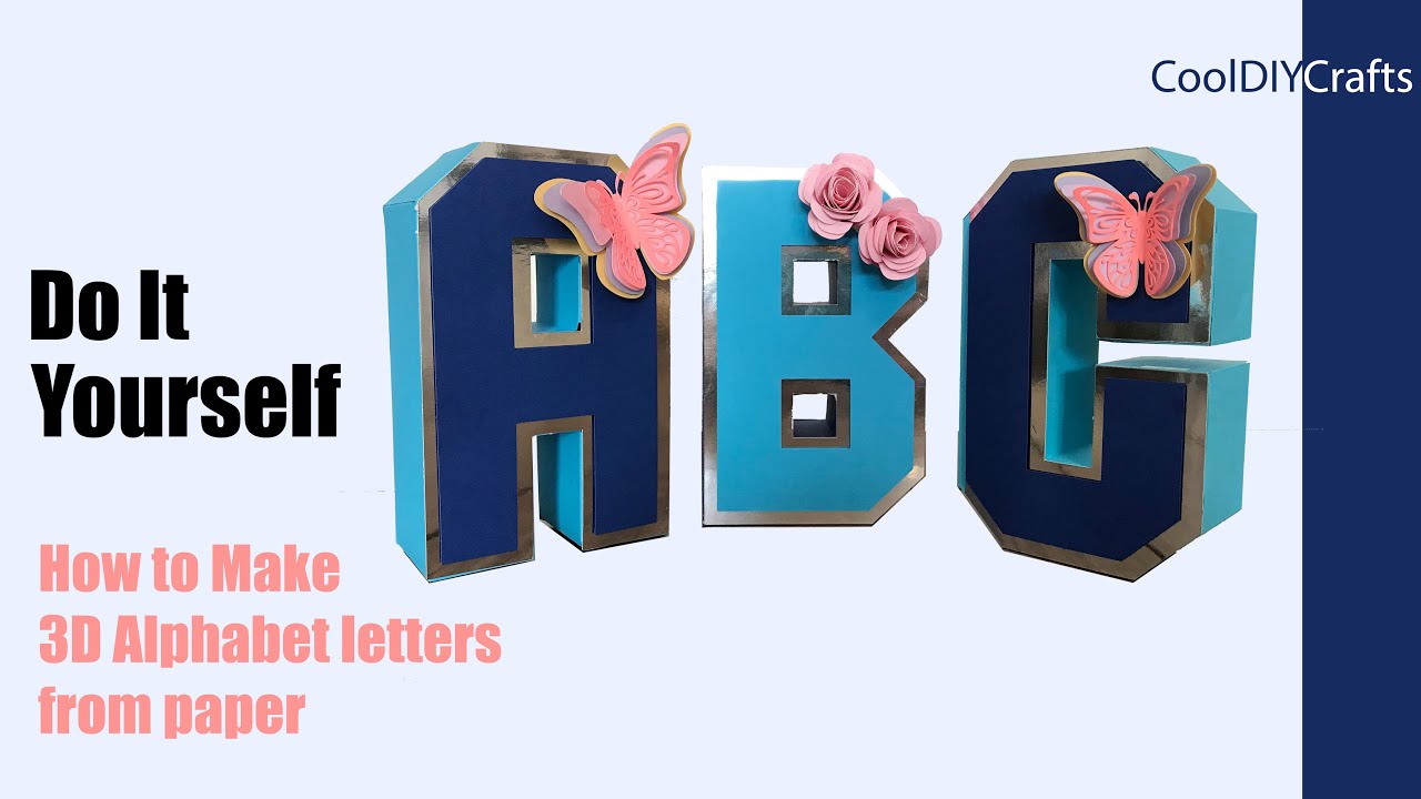how to make 3d letters from paper, letter F