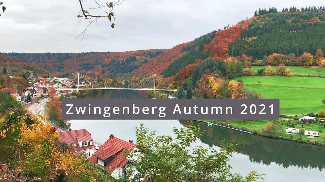 [4K] Zwingenberg in Autumn, Baden-W&uuml;rttemberg, Germany