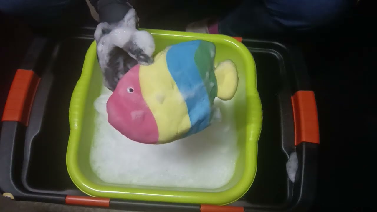 ASMR Pure Detergent Sounds 🧼✨ Relaxing Cleaning with My New Fish Sponge